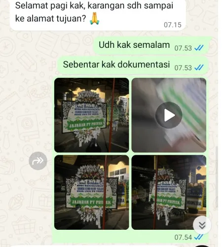 Pengiriman Papan Bunga Selamat Karet Semanggi