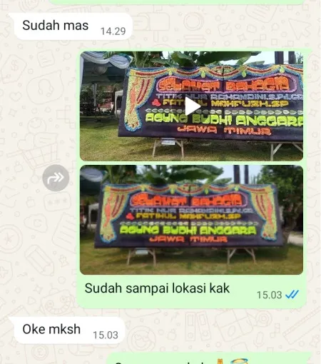 Pengiriman Papan Bunga Karet Semanggi